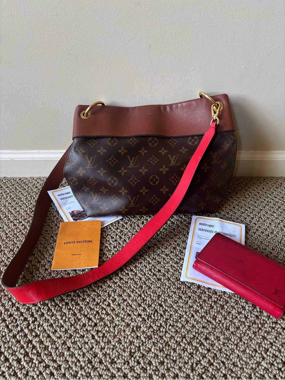 Louis Vuitton Monogram Tuileries Shoulder Bag and Wallet with COA